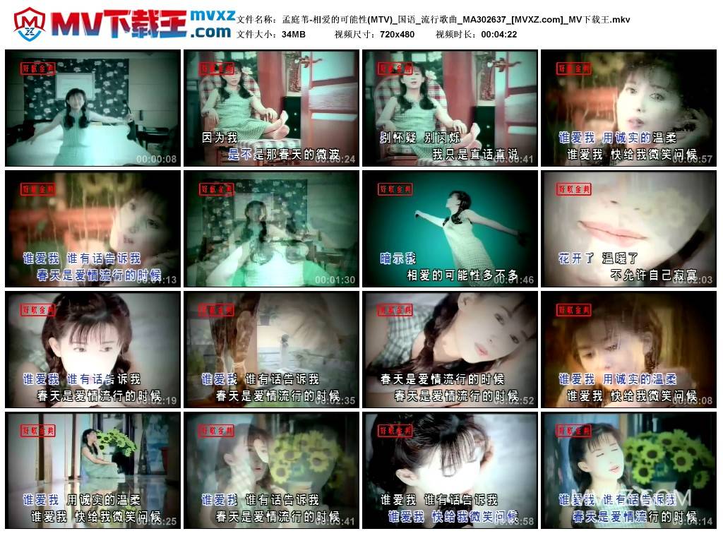 孟庭苇-相爱的可能性(MTV)_国语_流行歌曲_MA302637